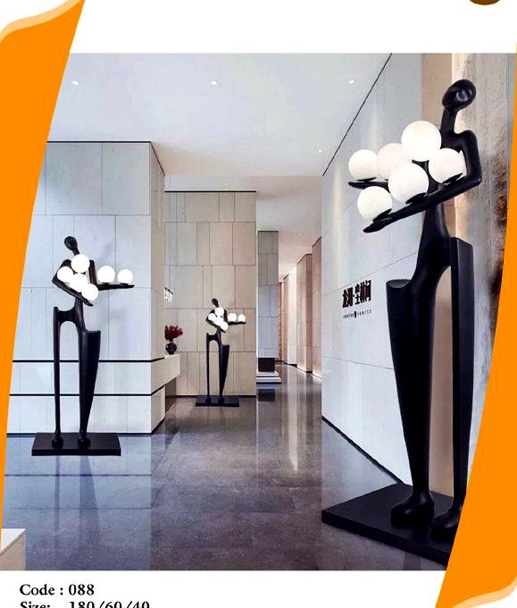 Silhouette lamps — lobby scale